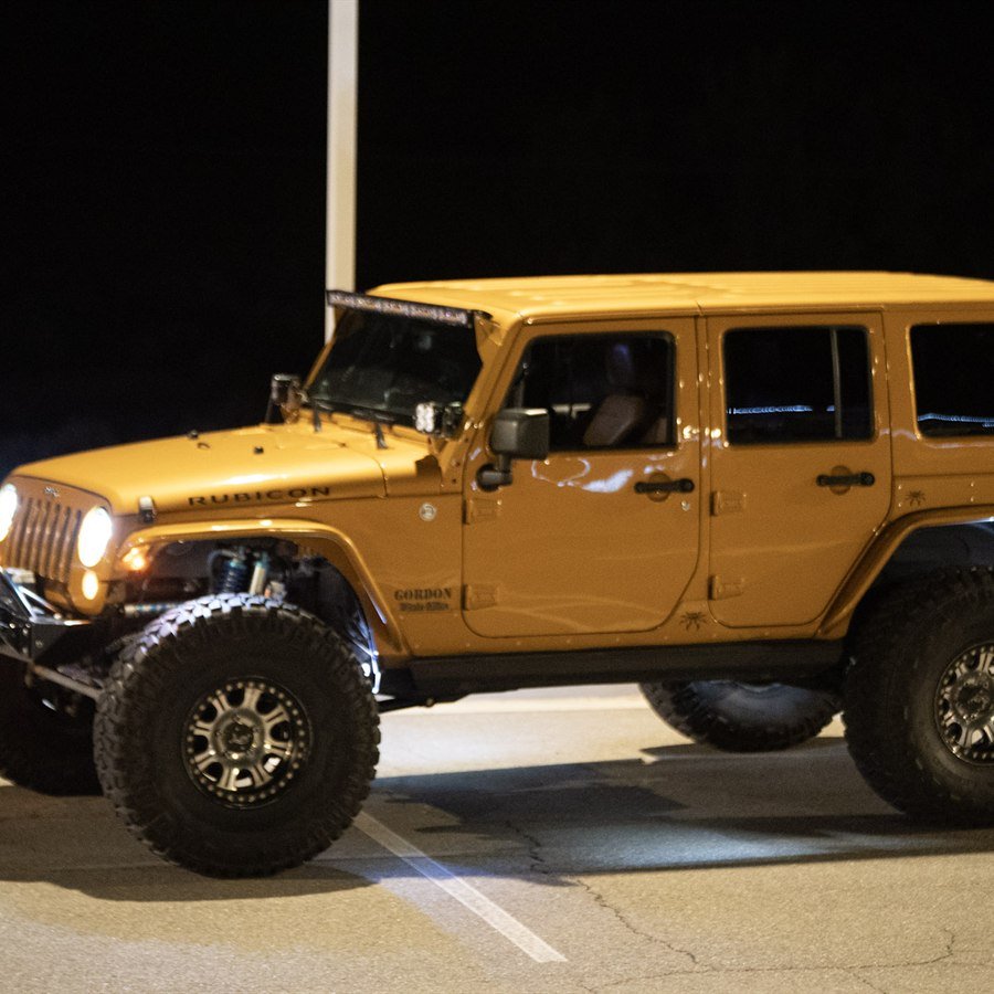 Full side profile at night with rock lights on